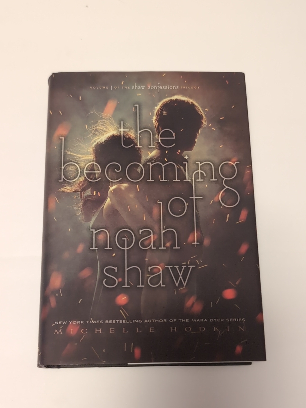 The Becoming of Noah Shaw by Michelle Hodkin - Dark Brown Cover